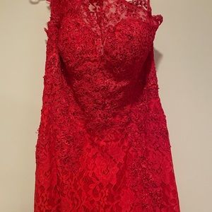 COPY - One Shoulder Prom Dress, Shoes, & Jewelry